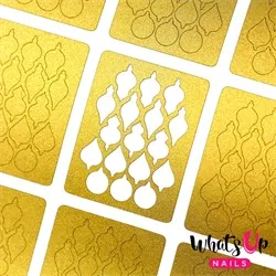 Christmas Bulbs Stencils, 2 ark, (24 stk) Whats Up Nails